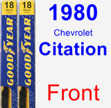 Front Wiper Blade Pack for 1980 Chevrolet Citation - Premium