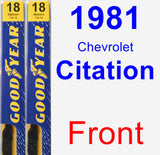 Front Wiper Blade Pack for 1981 Chevrolet Citation - Premium