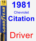 Driver Wiper Blade for 1981 Chevrolet Citation - Premium