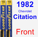 Front Wiper Blade Pack for 1982 Chevrolet Citation - Premium