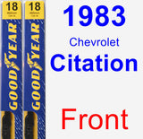 Front Wiper Blade Pack for 1983 Chevrolet Citation - Premium