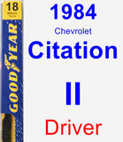 Driver Wiper Blade for 1984 Chevrolet Citation II - Premium