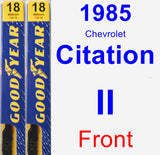 Front Wiper Blade Pack for 1985 Chevrolet Citation II - Premium