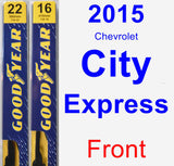 Front Wiper Blade Pack for 2015 Chevrolet City Express - Premium