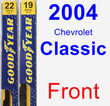 Front Wiper Blade Pack for 2004 Chevrolet Classic - Premium