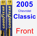 Front Wiper Blade Pack for 2005 Chevrolet Classic - Premium