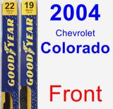 Front Wiper Blade Pack for 2004 Chevrolet Colorado - Premium