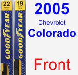 Front Wiper Blade Pack for 2005 Chevrolet Colorado - Premium