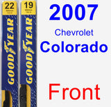 Front Wiper Blade Pack for 2007 Chevrolet Colorado - Premium