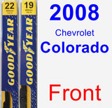 Front Wiper Blade Pack for 2008 Chevrolet Colorado - Premium