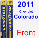 Front Wiper Blade Pack for 2011 Chevrolet Colorado - Premium