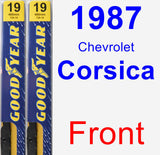 Front Wiper Blade Pack for 1987 Chevrolet Corsica - Premium
