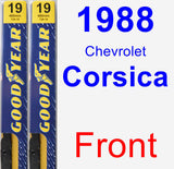 Front Wiper Blade Pack for 1988 Chevrolet Corsica - Premium