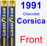 Front Wiper Blade Pack for 1991 Chevrolet Corsica - Premium