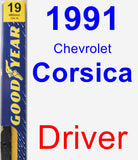 Driver Wiper Blade for 1991 Chevrolet Corsica - Premium
