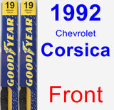 Front Wiper Blade Pack for 1992 Chevrolet Corsica - Premium