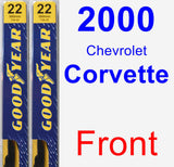 Front Wiper Blade Pack for 2000 Chevrolet Corvette - Premium