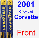 Front Wiper Blade Pack for 2001 Chevrolet Corvette - Premium