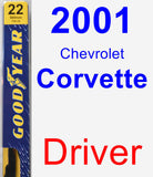 Driver Wiper Blade for 2001 Chevrolet Corvette - Premium