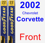 Front Wiper Blade Pack for 2002 Chevrolet Corvette - Premium