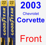Front Wiper Blade Pack for 2003 Chevrolet Corvette - Premium