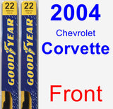 Front Wiper Blade Pack for 2004 Chevrolet Corvette - Premium