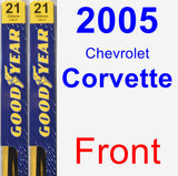 Front Wiper Blade Pack for 2005 Chevrolet Corvette - Premium