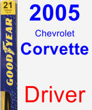 Driver Wiper Blade for 2005 Chevrolet Corvette - Premium