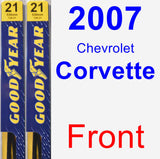 Front Wiper Blade Pack for 2007 Chevrolet Corvette - Premium