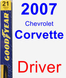 Driver Wiper Blade for 2007 Chevrolet Corvette - Premium