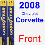 Front Wiper Blade Pack for 2008 Chevrolet Corvette - Premium