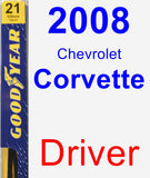 Driver Wiper Blade for 2008 Chevrolet Corvette - Premium