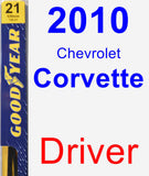 Driver Wiper Blade for 2010 Chevrolet Corvette - Premium