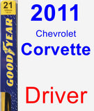 Driver Wiper Blade for 2011 Chevrolet Corvette - Premium