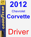Driver Wiper Blade for 2012 Chevrolet Corvette - Premium