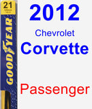 Passenger Wiper Blade for 2012 Chevrolet Corvette - Premium