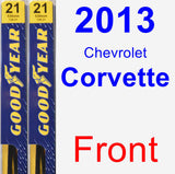 Front Wiper Blade Pack for 2013 Chevrolet Corvette - Premium