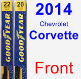 Front Wiper Blade Pack for 2014 Chevrolet Corvette - Premium