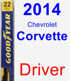 Driver Wiper Blade for 2014 Chevrolet Corvette - Premium