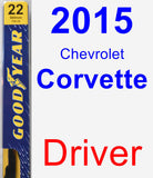 Driver Wiper Blade for 2015 Chevrolet Corvette - Premium