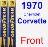 Front Wiper Blade Pack for 1970 Chevrolet Corvette - Premium