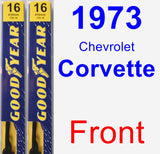 Front Wiper Blade Pack for 1973 Chevrolet Corvette - Premium