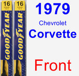 Front Wiper Blade Pack for 1979 Chevrolet Corvette - Premium