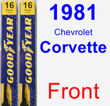 Front Wiper Blade Pack for 1981 Chevrolet Corvette - Premium