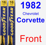Front Wiper Blade Pack for 1982 Chevrolet Corvette - Premium