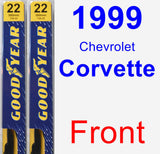 Front Wiper Blade Pack for 1999 Chevrolet Corvette - Premium