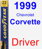 Driver Wiper Blade for 1999 Chevrolet Corvette - Premium