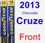 Front Wiper Blade Pack for 2013 Chevrolet Cruze - Premium