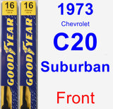 Front Wiper Blade Pack for 1973 Chevrolet C20 Suburban - Premium