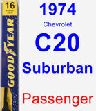 Passenger Wiper Blade for 1974 Chevrolet C20 Suburban - Premium